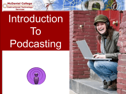 Introduction to Podcasting PowerPoint Presentation.