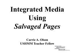 Salvaged Pages PowerPoint