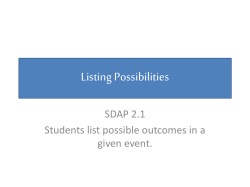 Listing Possibilities