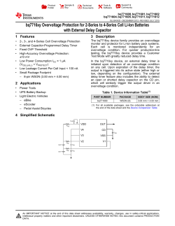 Overvoltage Protection for 2 to 4-Series Cell Li