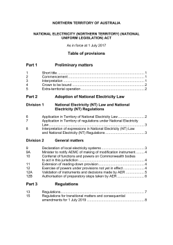 Serial No - Northern Territory Legislation