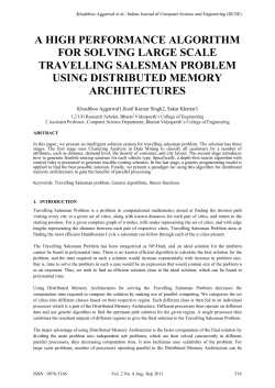 a high performance algorithm for solving large scale travelling