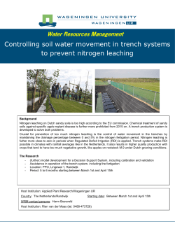 MSc thesis controlling water movement
