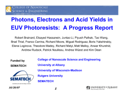 Photons, Electrons and Acid Yields in EUV Photoresists