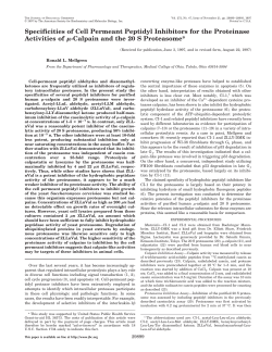 Specificities of Cell Permeant Peptidyl Inhibitors for the Proteinase