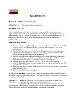 job description - St. Olaf College