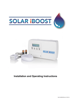 Installation and Operating Instructions