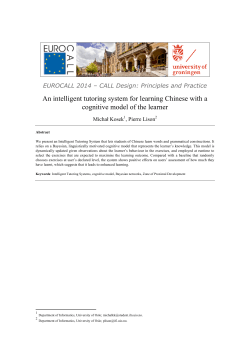 An intelligent tutoring system for learning Chinese with a cognitive