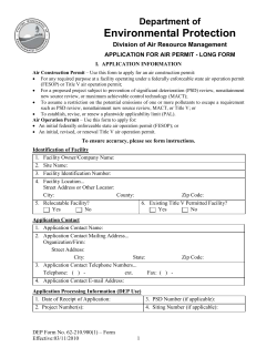 application for air permit - title v source