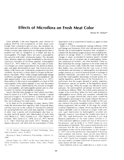 Effects of Microflora on Fresh Meat Color