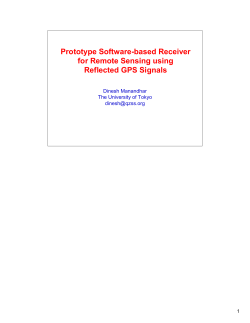 Prototype Software-based Receiver for Remote Sensing using