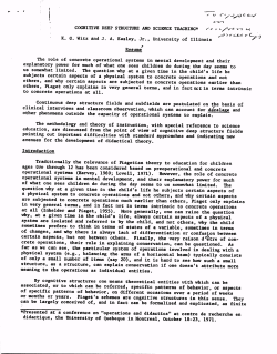 t Resume The role of concrete operational