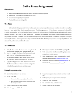 Examples of Satire in Pop Culture