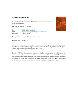 A general setting for symmetric distributions and their relationship to