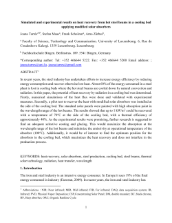 Simulated and experimental results on heat recovery from