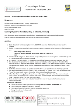 Activity 1 &ndash; Stompy Zombie Robots