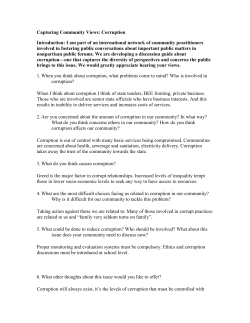 Capturing Community Views on Corruption 3 - Shepi