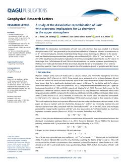 Implications for Ca Chemistry in the Upper Atmosphere