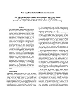 Non-negative Multiple Matrix Factorization