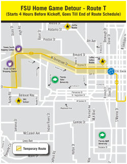FSU Home Game Detour - Route T