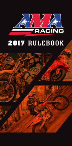 2017 rulebook - American Motorcyclist Association