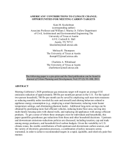 AMERICANS` CONTRIBUTIONS TO CLIMATE CHANGE