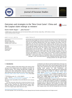 Outcomes and strategies in the `New Great Game`: China and the