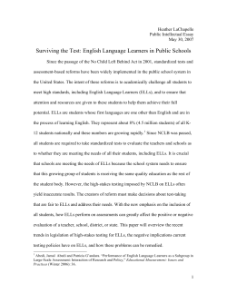 Surviving the Test: English Language Learners in Public Schools