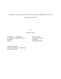 Exploring the use of non-cognitive factors in