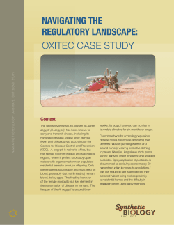 navigating the regulatory landscape: oxitec case study