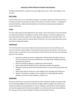 Kentucky CUPA-HR Board Position Descriptions