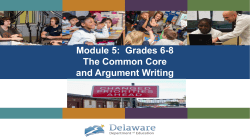 Grade 6-8 Writing Module PPT - Delaware Department of Education