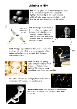 Lighting in Film KEY