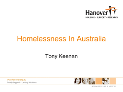 Homelessness In Australia