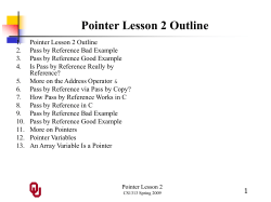 CS1313 Pointer Lesson 2