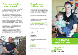 Our Basis and Values