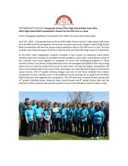 Chesapeake Science Point High School Math Team Wins AACC