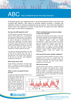 ABC Key to Maintenance-free Gas Sensors