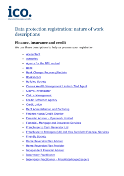 Data protection registration: nature of work descriptions for