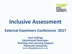 Inclusive Assessment - Plymouth University