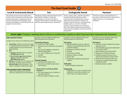 The Real Food Guide - Real Food Challenge