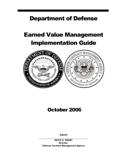 DoD Earned Value Management Implementation Guide
