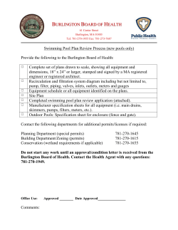 New Pools Only: Plan Review Application