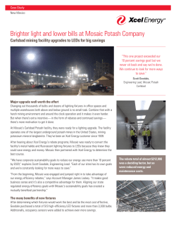 Brighter light and lower bills at Mosaic Potash Company