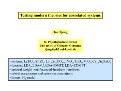 Testing modern theories for correlated systems - Nano