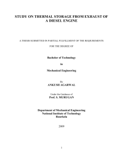 study on thermal storage from exhaust of a diesel