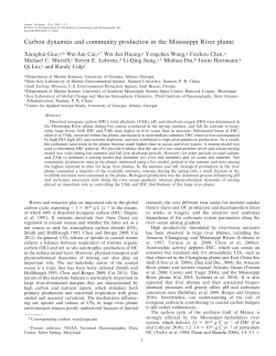 Carbon dynamics and community production in the Mississippi River