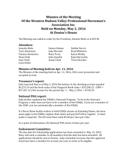 Minutes of Meeting held on Apr. 11, 2016