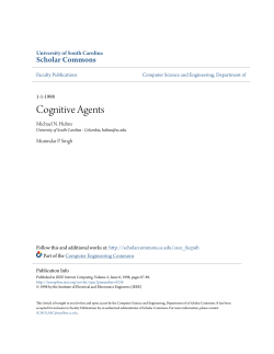 Cognitive Agents - Scholar Commons
