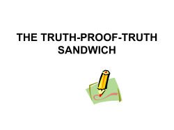 the truth-proof-truth sandwich